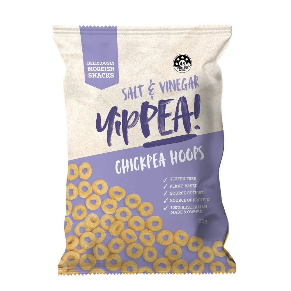 Get Farmed - Yippea Chickpea Puffs Salt & Vinegar 60g