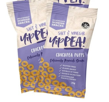 Get Farmed - Yippea Chickpea Puffs Salt & Vinegar 20g