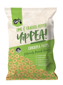 Get Farmed - Yippea Chickpea Puff Lime & Cracked Pepper 60g