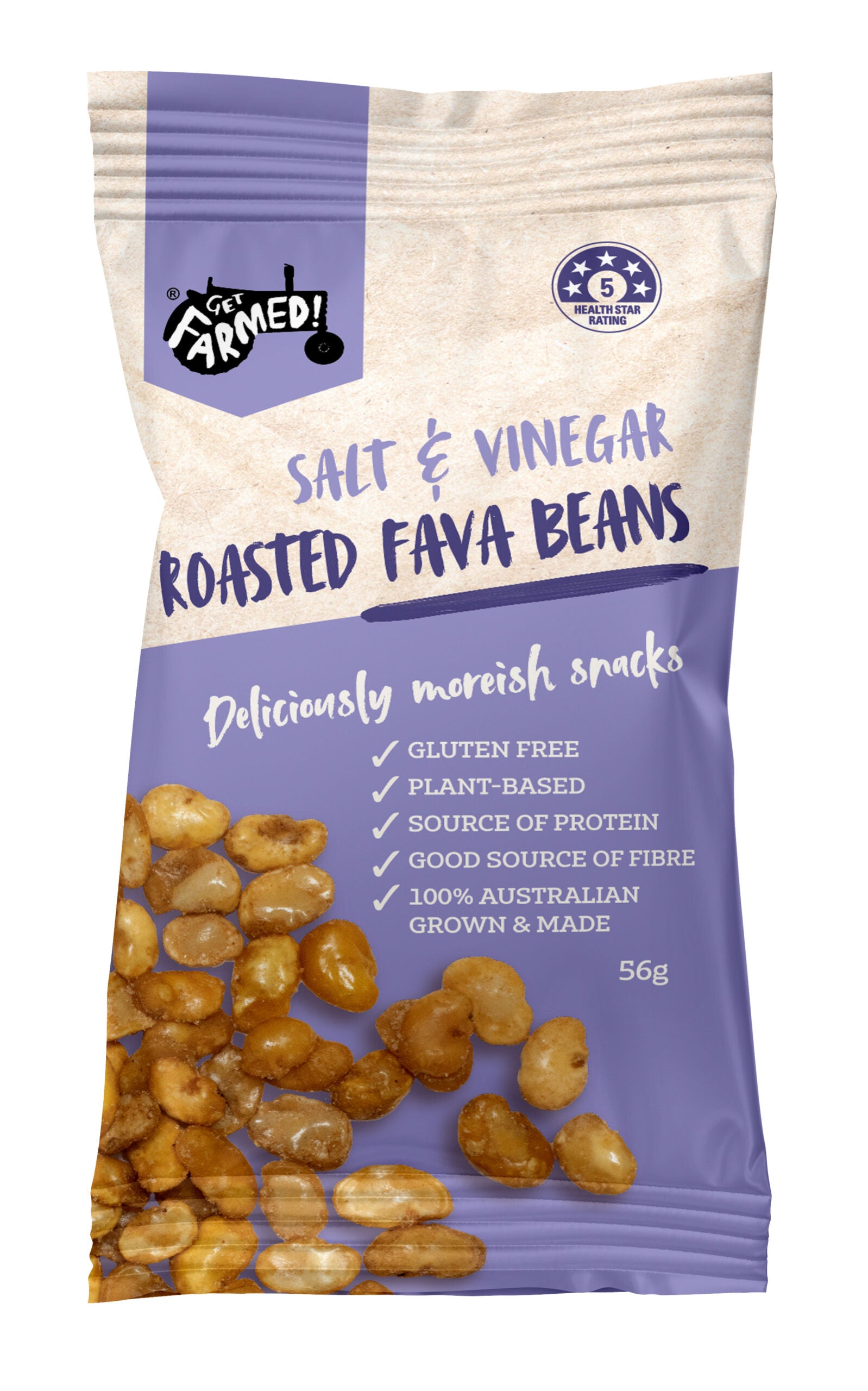 Get Farmed - Salt & Vinegar Roasted Fava Beans 56g