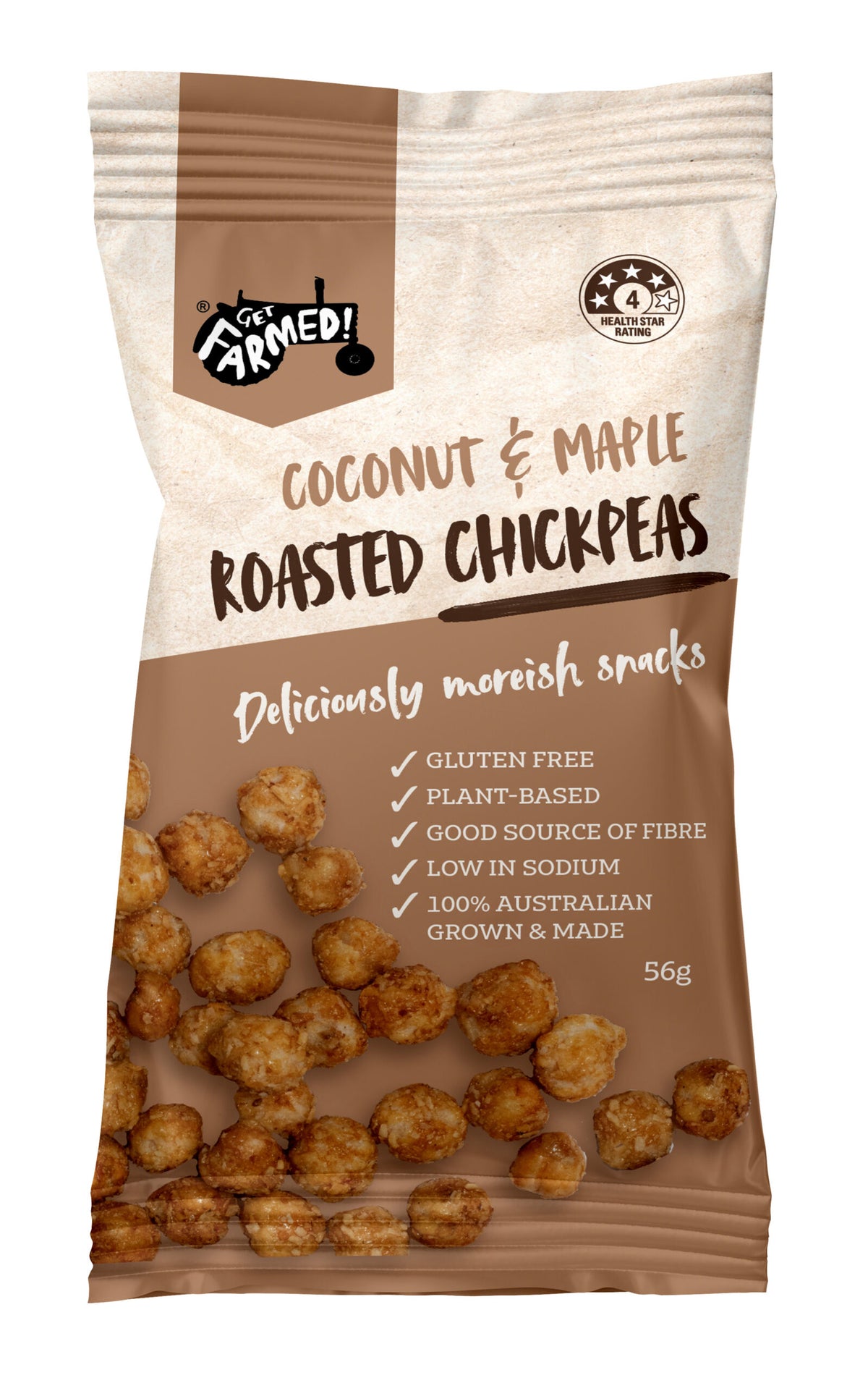 Get Farmed - Coconut & Maple Roasted Chickpeas 56g