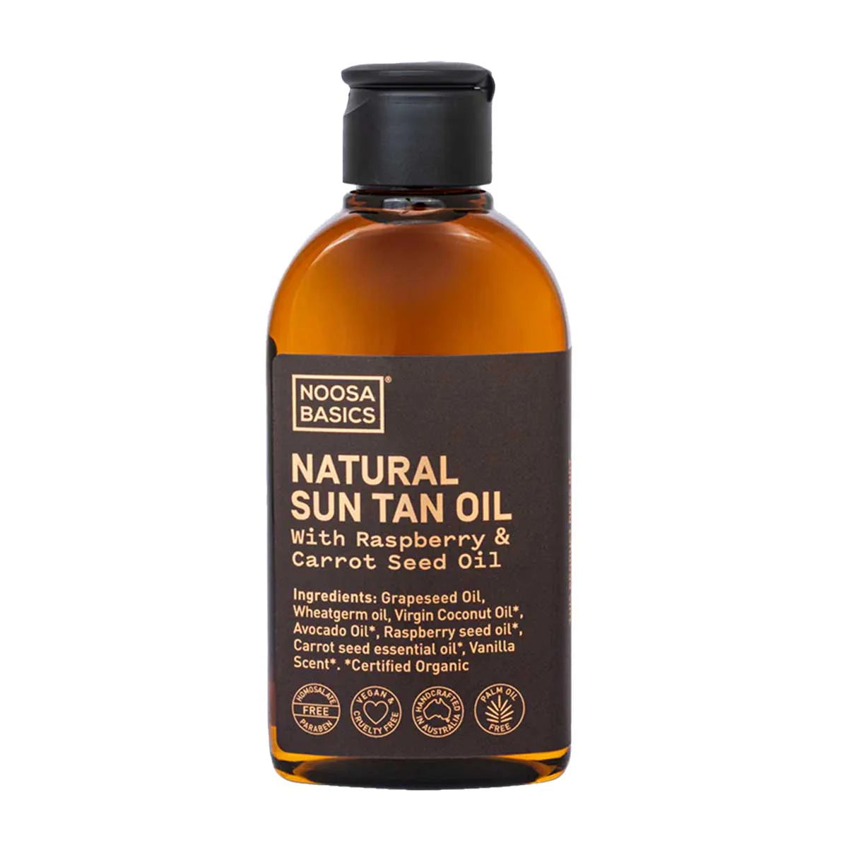 Noosa Basics - Natural Sun Tan Oil Rasp & Carrot Seed 125ml