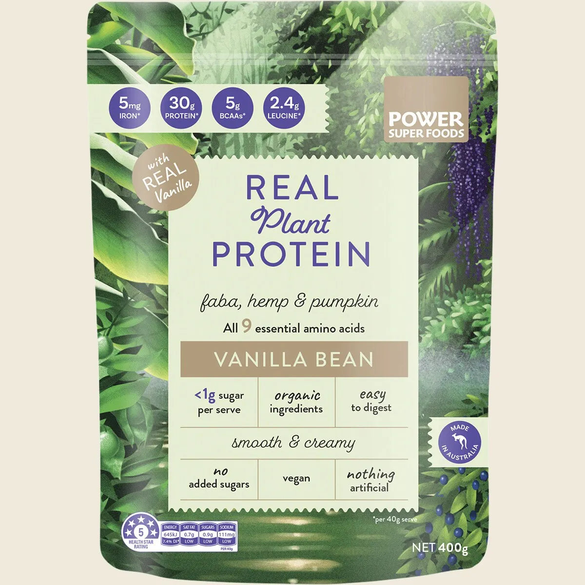 Power Super Foods - Real Plant Protein Vanilla 400g