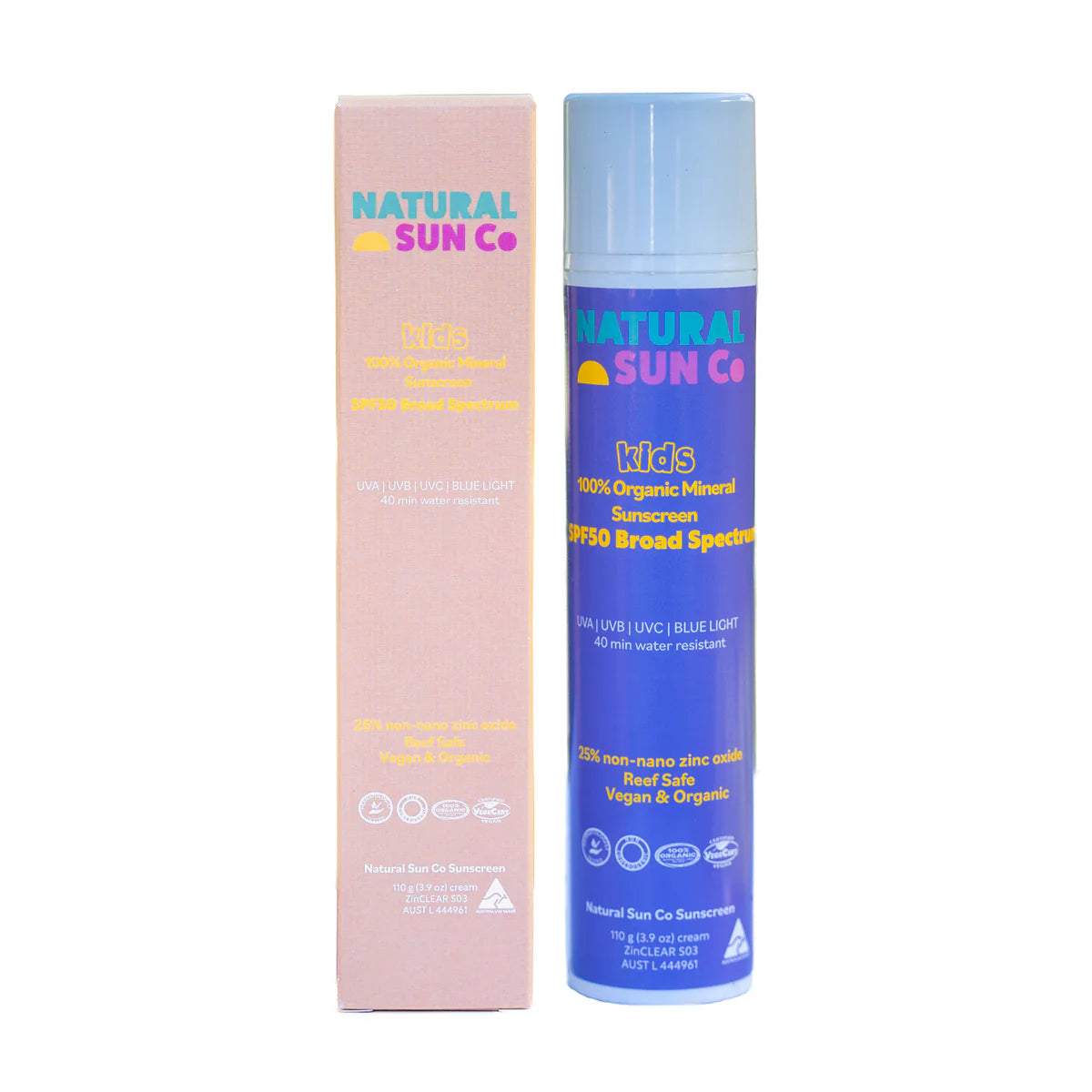 Natural Sun Co Kids Organic Mineral Spf50 Sunscreen