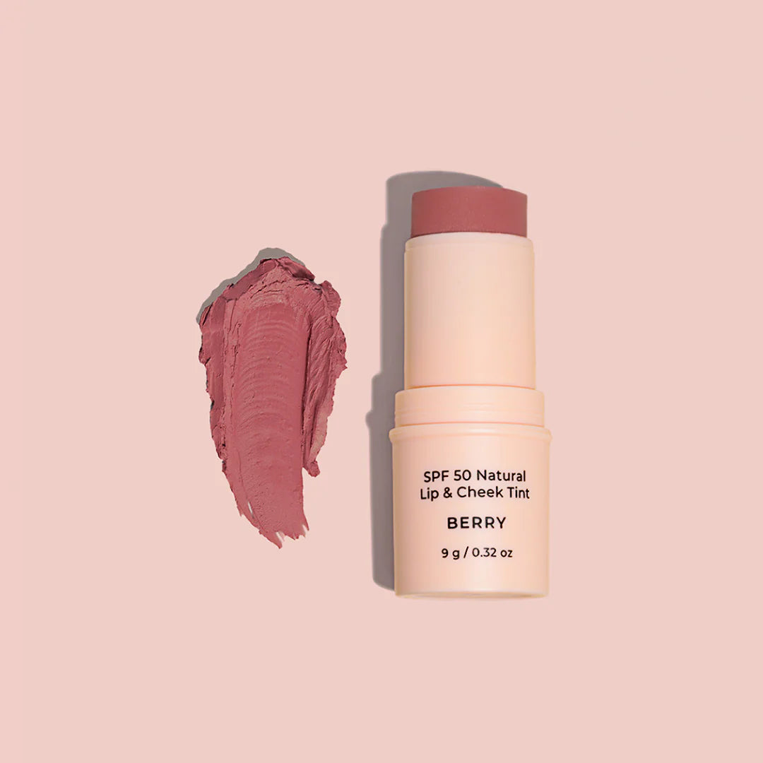 Avocado Zinc - SPF50 Natural Lip & Cheek Tint- Berry 9g