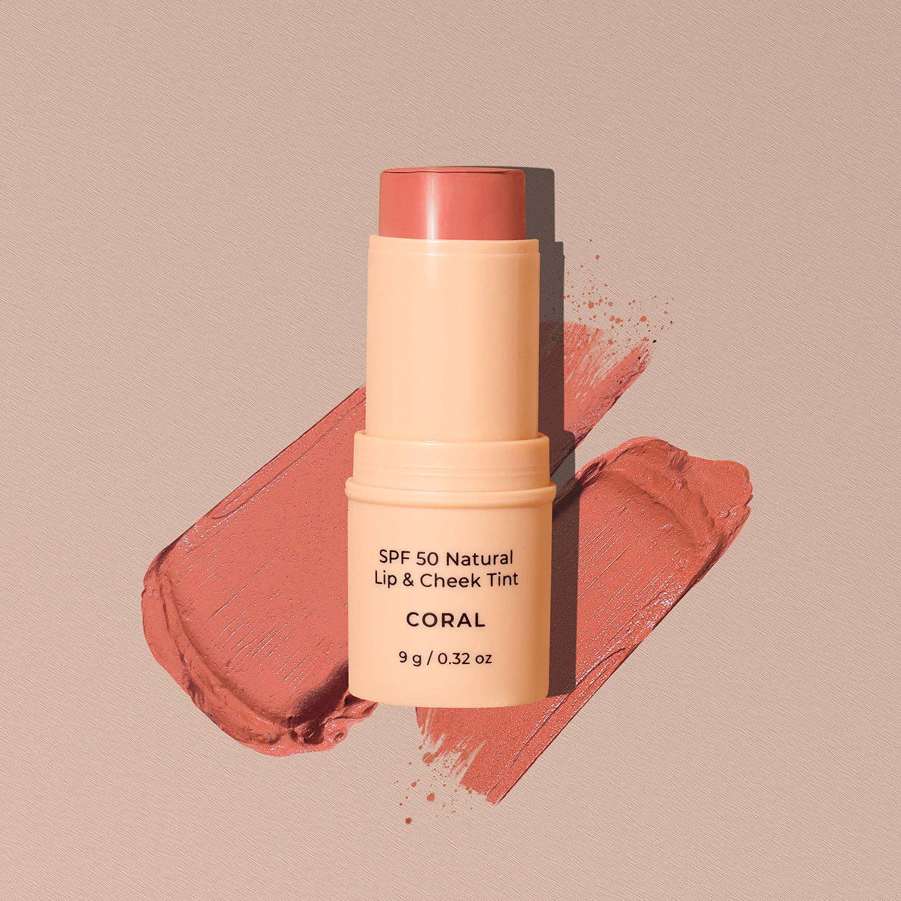Avocado Zinc - SPF50 Natural Lip & Cheek Tint- Coral 9g