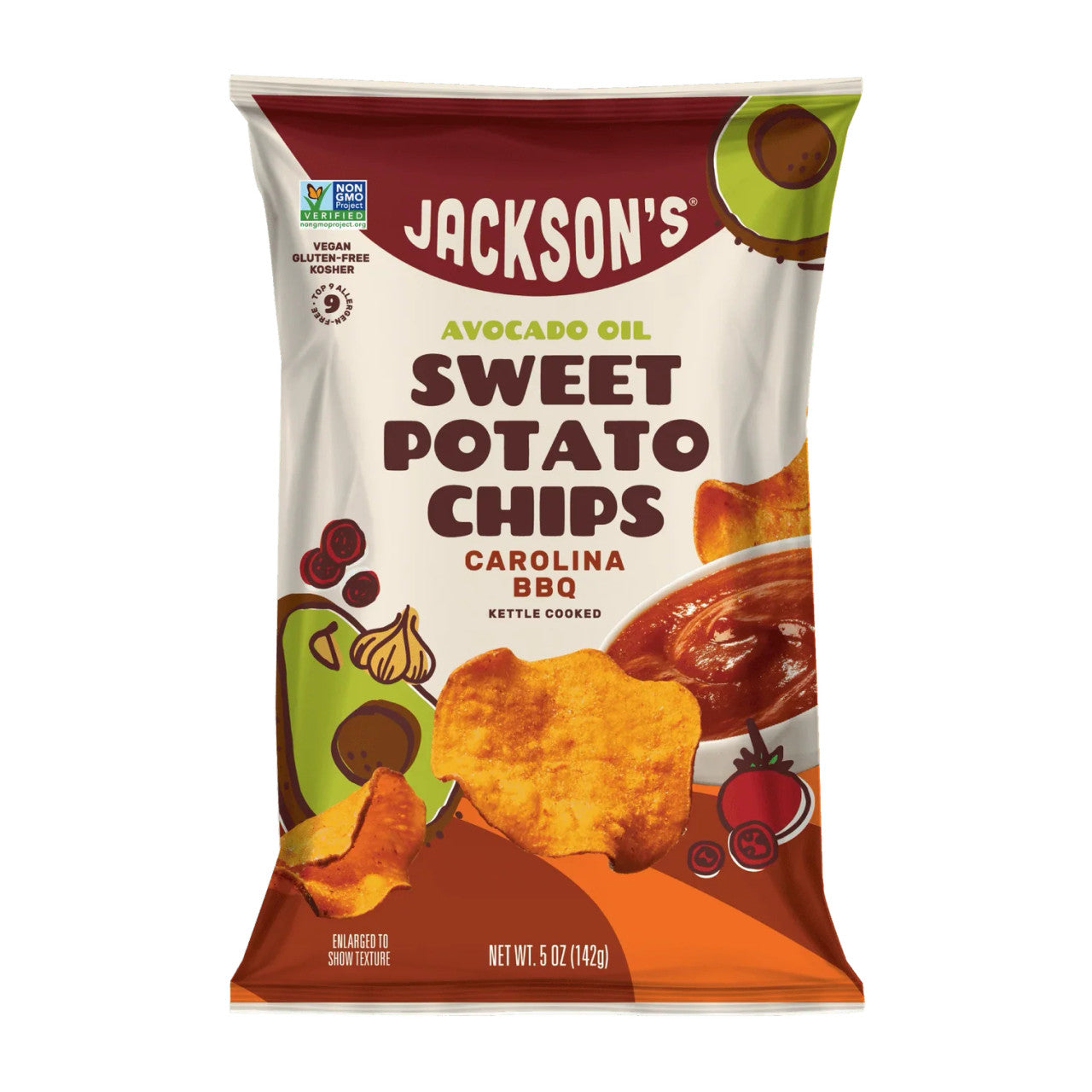 Jacksons - Carolina Bbq Sweet Potato Chips 142g