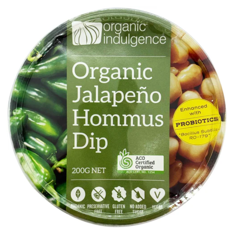 Organic Indulgence - Jalapeno Hommus 200g