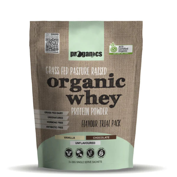 Proganics - Whey Protein 3 Flavour Trial Pack 90g