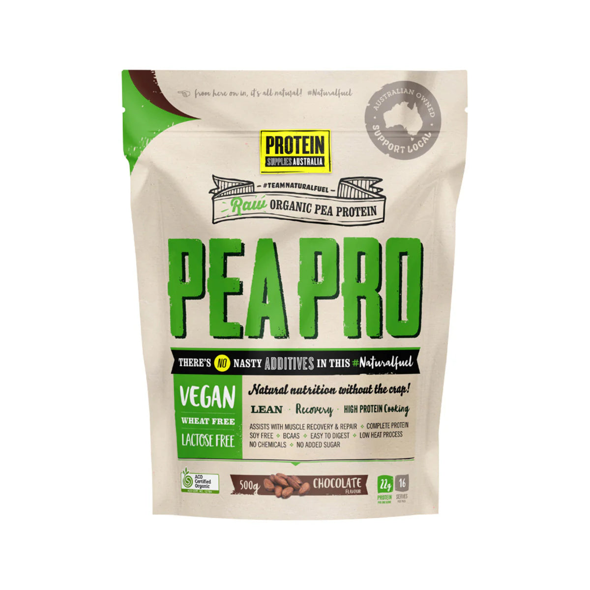 Protein Supplies Australia - Pea Protein Chocolate 500g