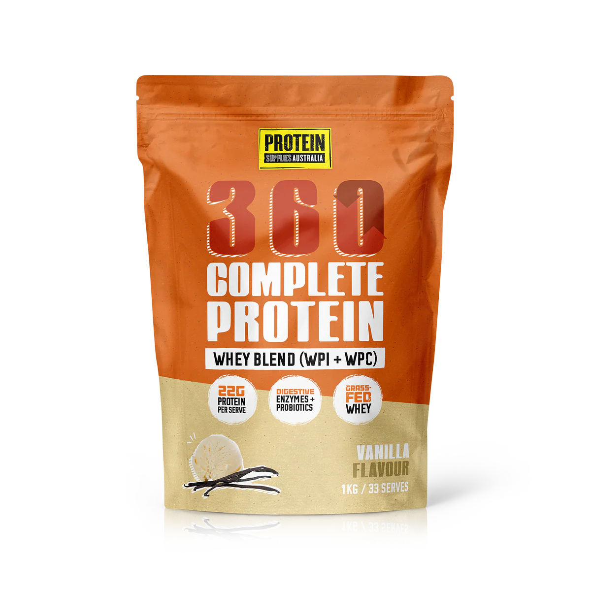 Protein Supplies Australia - 360 Whey Vanilla Bean 1kg