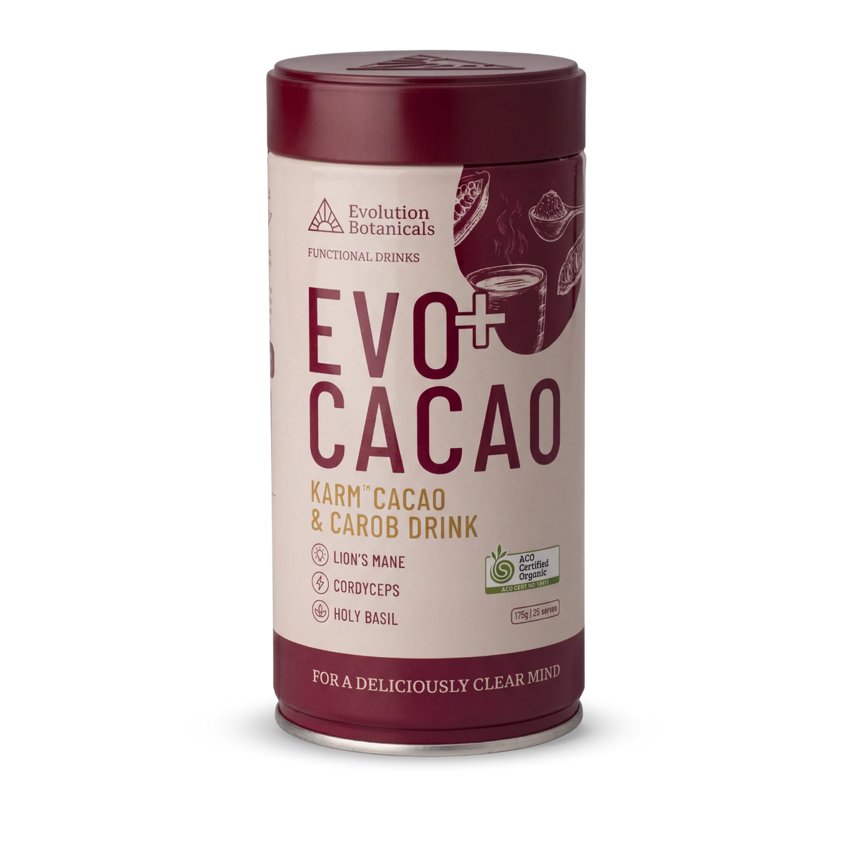 Evolution Botanicals - Evo+ Karm Cacao & Carob Drink 175g