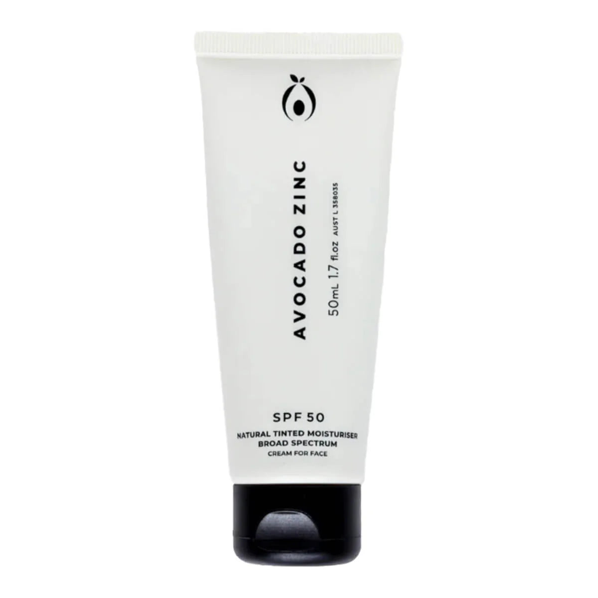 Avocado Zinc - Spf50 Natural Tinted Moisturiser Light 50ml
