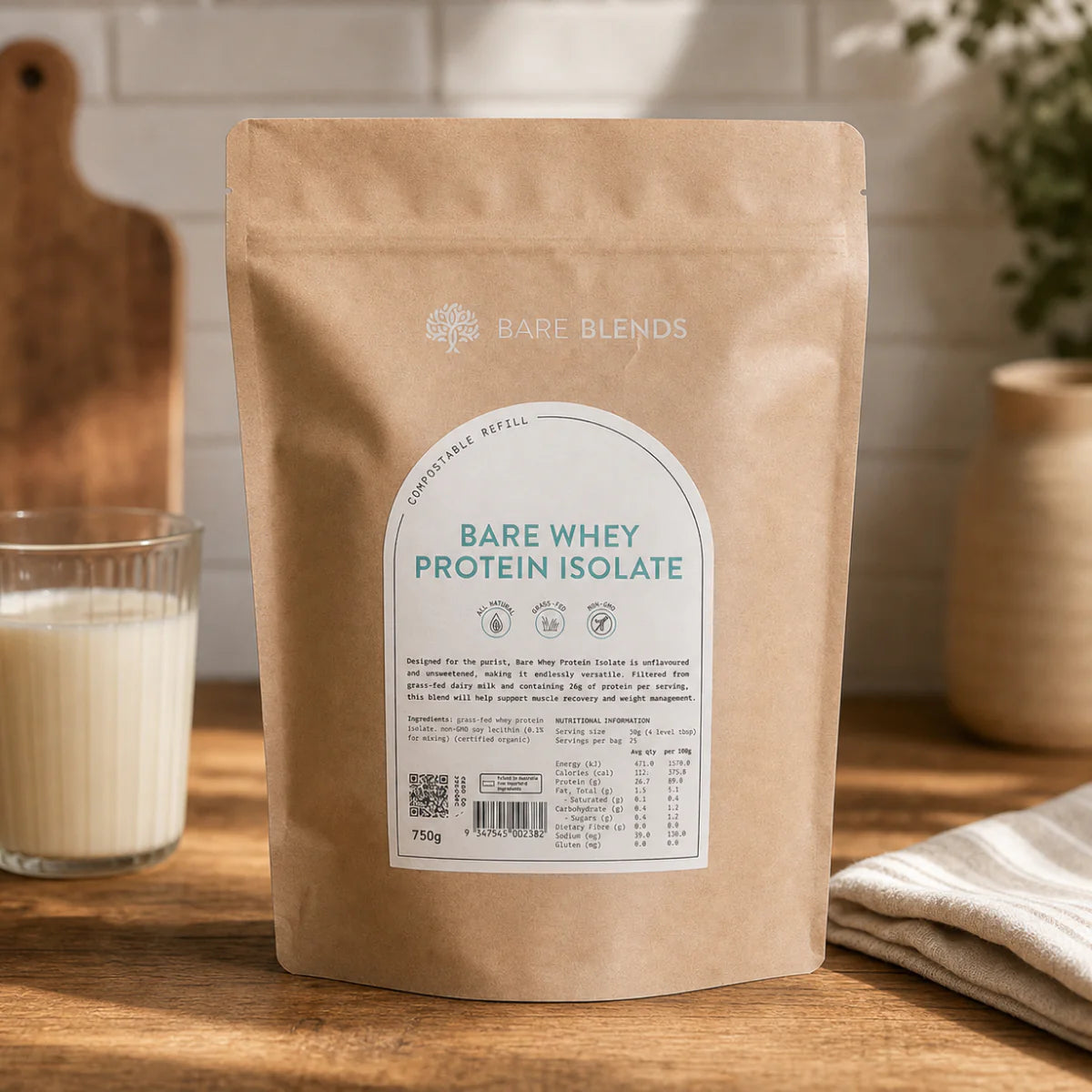 Bare Blends - Bare Whey Protein Isolate 750g