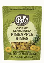 Pat's - Organic Pineapple rings 80g