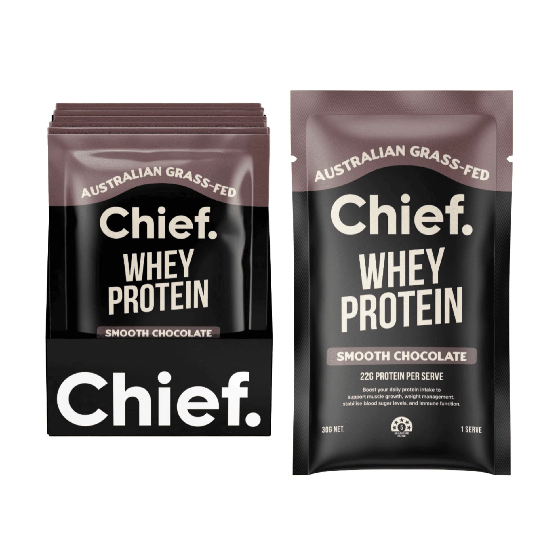Chief - Whey Protein Choc Sachets 30g